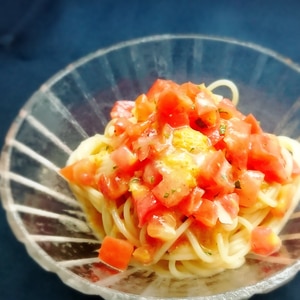 夏にピッタリ！ウニとトマトの冷製スパゲッティ